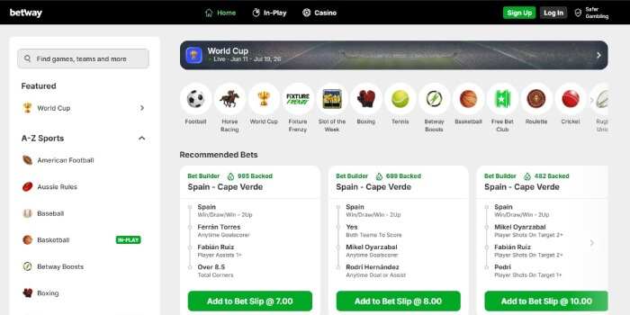Betway Sport Betting